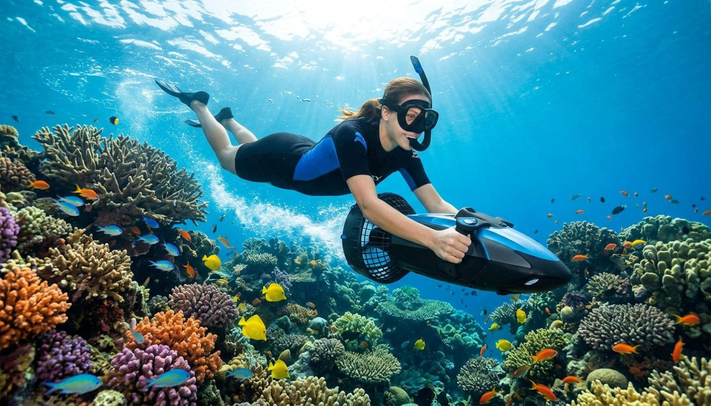 Hoe verandert een onderwaterscooter uw snorkelervaring?